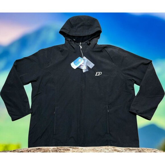 New Purdue University Reversible Jacket Coat Womens XL Black Fleece Boilermakers - Picture 1 of 12